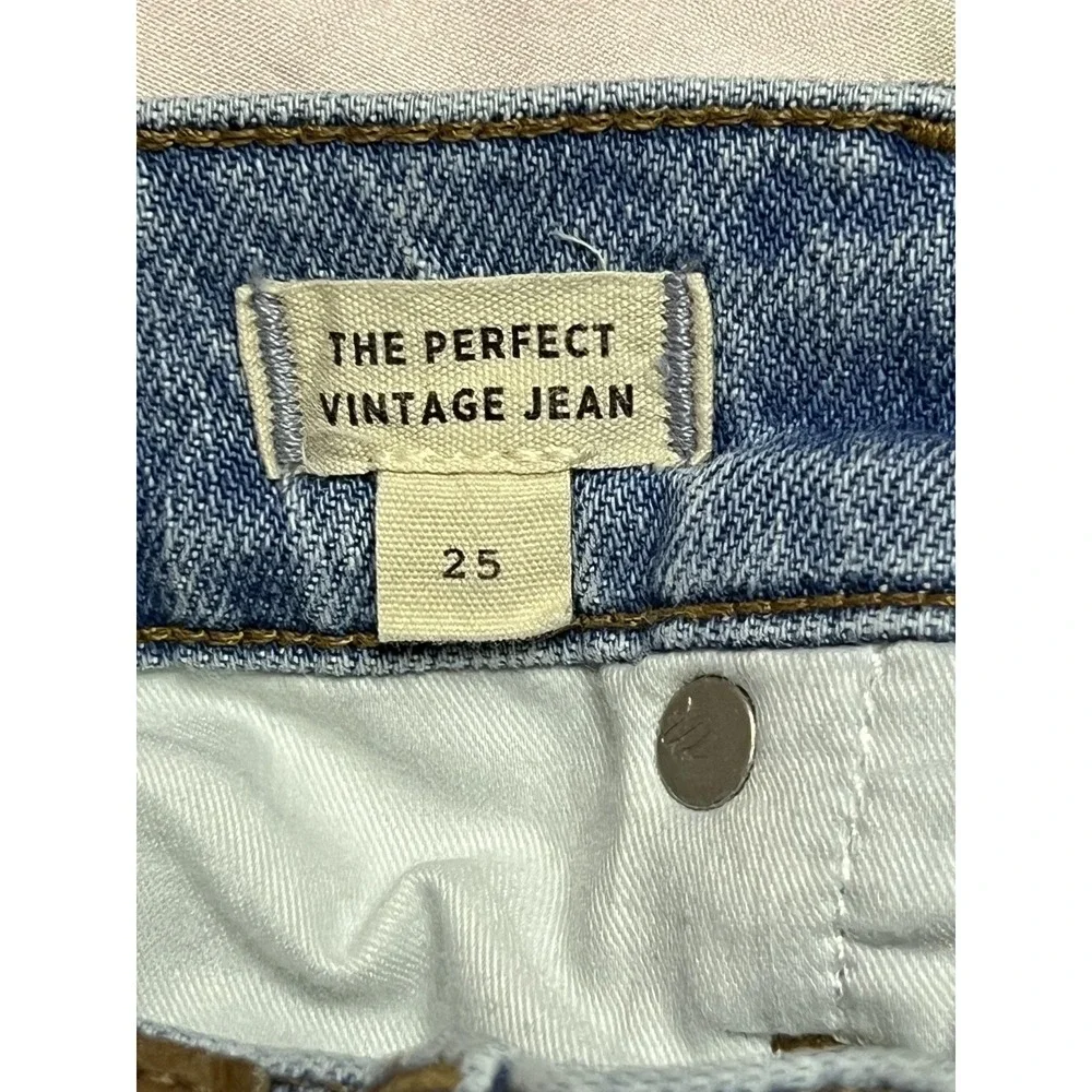 Madewell Perfect‎ Vintage Jeans Womens 25 Light Wash High-Rise Straight